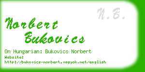 norbert bukovics business card